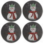 Hermia Salvamanteles Multicolor Set de 4 de 37 cm